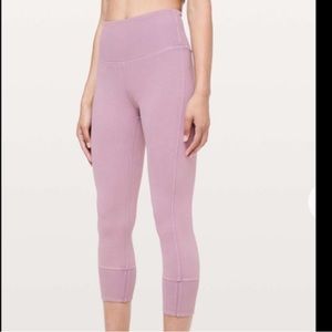 Lululemon acid wash leggings with Ribbed detail